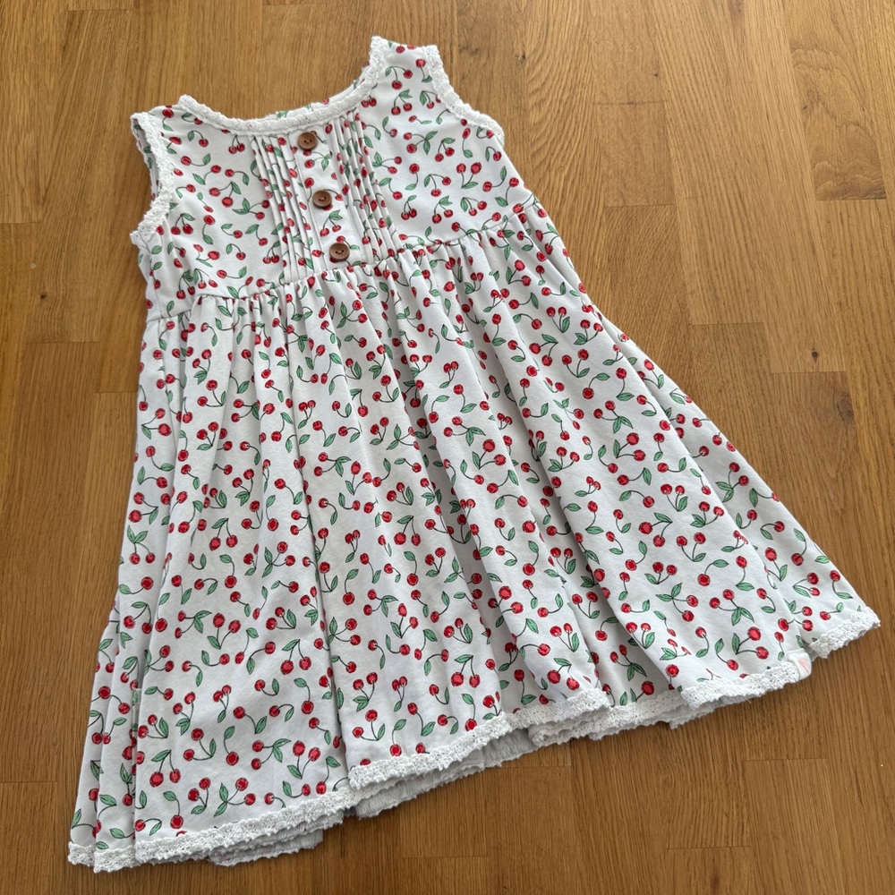 SweetHoney Ruffled Tiered Sundress White and Red